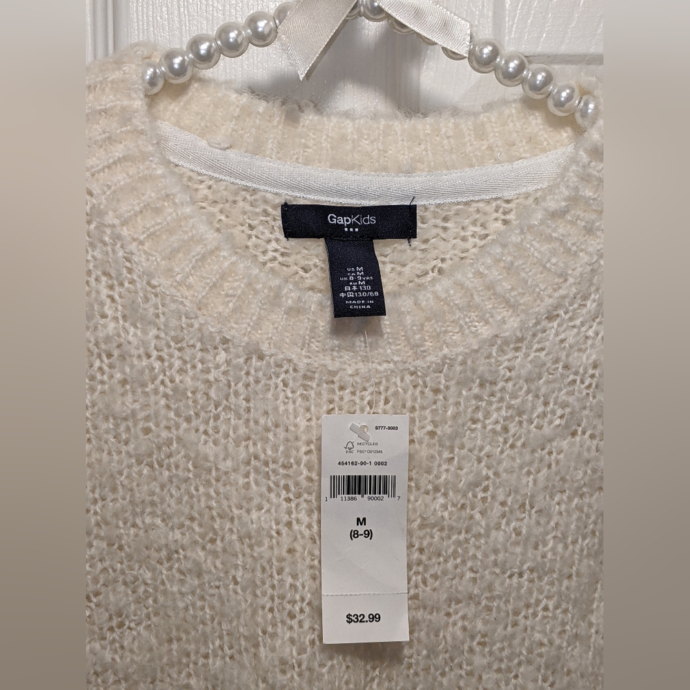 GAP Girls Size M (8-9) Cream/Off White Sweater, brand new! - Picture 4 of 6